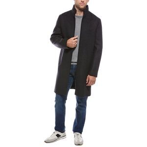 Theory Mens  Belvin Wool-Blend Coat, Gray